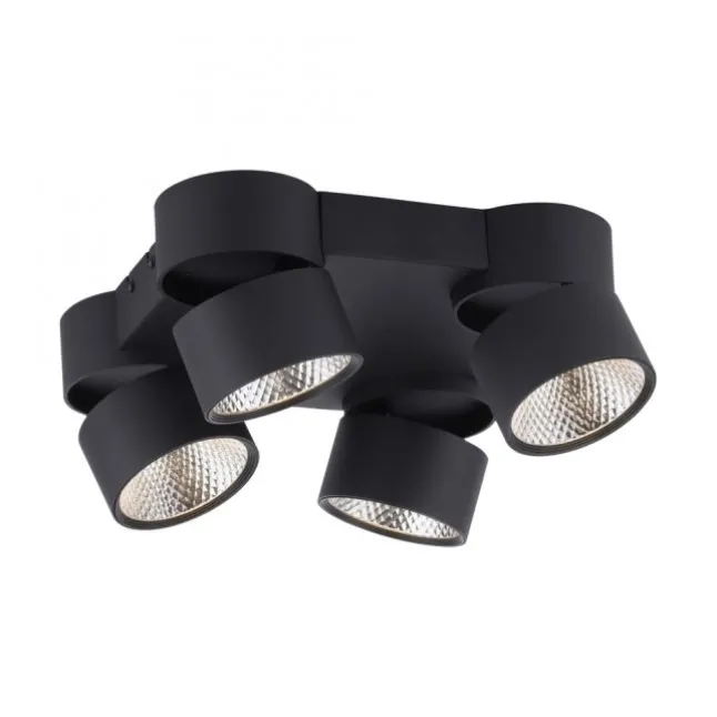 Paul Neuhaus LED Deckenleuchte PURE Nola schwarz 4 flammig drehbar dimmbar