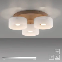 Paul Neuhaus LED Deckenleuchte MARIKA, sand, 3 flammig