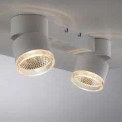 Paul Neuhaus LED Deckenleuchte PURE Nola weiß 2 flammig drehbar dimmbar