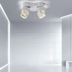 Paul Neuhaus LED Deckenleuchte PURE Nola weiß 4 flammig drehbar dimmbar