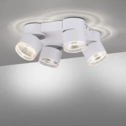 Paul Neuhaus LED Deckenleuchte PURE Nola weiß 4 flammig drehbar dimmbar