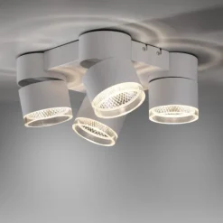 Paul Neuhaus LED Deckenleuchte PURE Nola weiß 4 flammig drehbar dimmbar