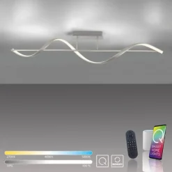 Paul Neuhaus LED Deckenleuchte Q-SWING silber dimmbar Smar Home