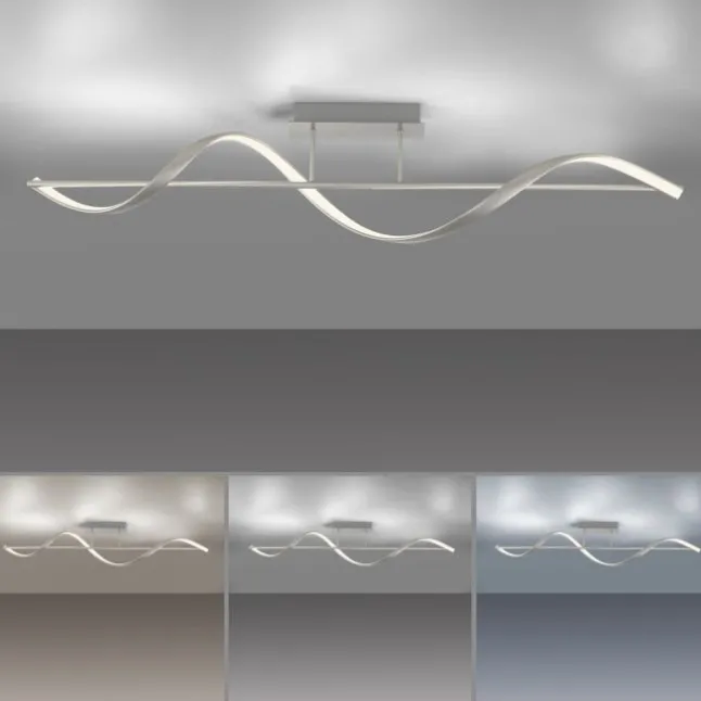 Paul Neuhaus LED Deckenleuchte Q-SWING silber dimmbar Smar Home