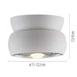 Paul Neuhaus LED Deckenleuchte PURE Move, snow, dimmbar, dreh- und schwenkbar, Tronicdimmer