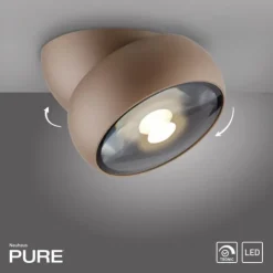 Paul Neuhaus LED Deckenleuchte PURE Move, bronce, Tronicdimmer, dreh- und schwenkbar