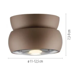 Paul Neuhaus LED Deckenleuchte PURE Move, bronce, Tronicdimmer, dreh- und schwenkbar