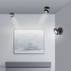 Paul Neuhaus LED Deckenleuchte PURE Oculis, black pearl , Tronicdimmer, dreh+schwenkbar