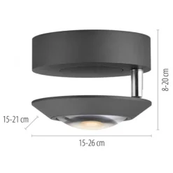Paul Neuhaus LED Deckenleuchte PURE Oculis, black pearl , Tronicdimmer, dreh+schwenkbar