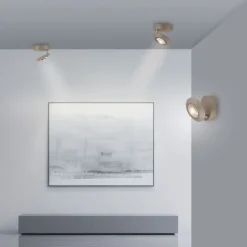 Paul Neuhaus LED Deckenleuchte PURE Oculis, bronce, Tronicdimmer, dreh+schwenkbar