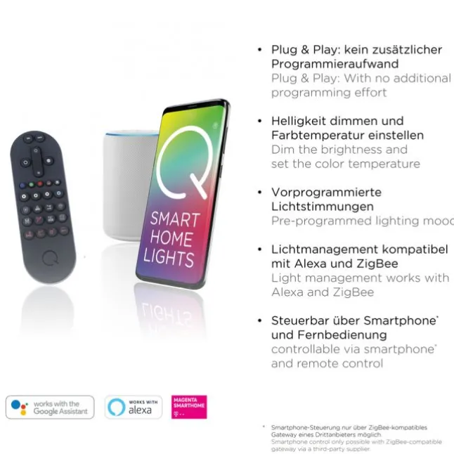 Paul Neuhaus LED Deckenleuchte Q-SWING anthrazit mit messing matt Smarthome