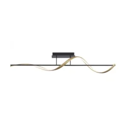 Paul Neuhaus LED Deckenleuchte Q-SWING anthrazit mit messing matt Smarthome