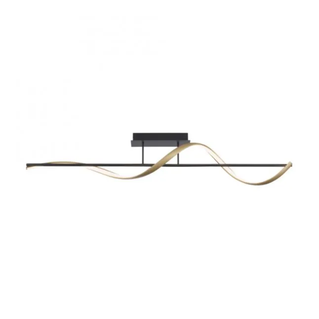 Paul Neuhaus LED Deckenleuchte Q-SWING anthrazit mit messing matt Smarthome