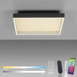 Paul Neuhaus LED Deckenleuchte Q-MAGONG schwarz Smarthome App dimmbar