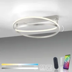 Paul Neuhaus LED Deckenleuchte Q-BELUGA silber dimmbar Smart Home