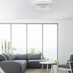 Paul Neuhaus LED Deckenleuchte Q-BELUGA silber dimmbar Smart Home