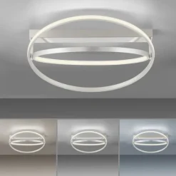 Paul Neuhaus LED Deckenleuchte Q-BELUGA silber dimmbar Smart Home