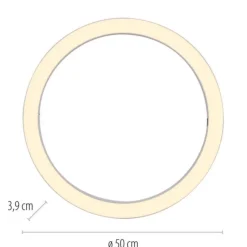 Paul Neuhaus LED Deckenleuchte PURE Lines Round, snow ,dimmbar, Funk-FB, Memory,funktion