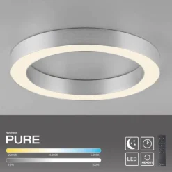 Paul Neuhaus LED Deckenleuchte PURE Lines Round, diamond (alu)