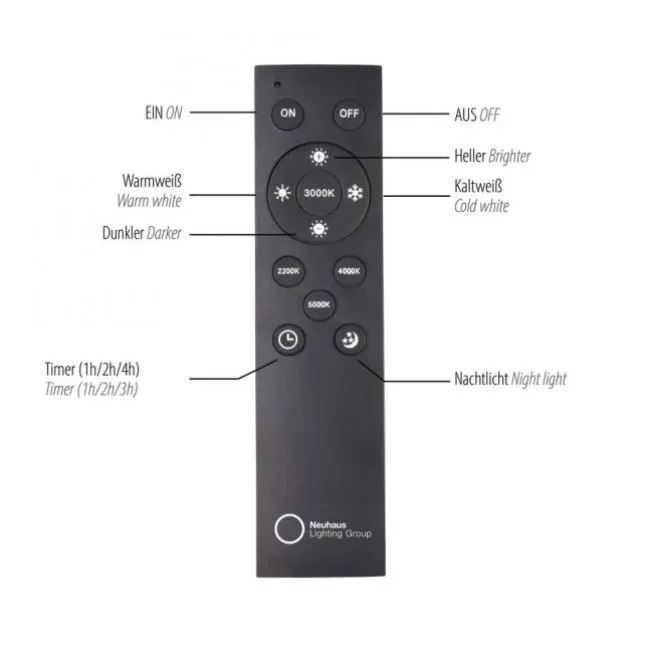 Paul Neuhaus LED Deckenleuchte PURE Lines Round, graphite