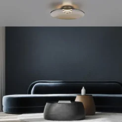 Paul Neuhaus LED Deckenleuchte Pure Moon bronce Amberfarben dimmbar