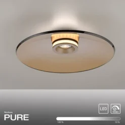 Paul Neuhaus LED Deckenleuchte Pure Moon bronce Amberfarben dimmbar