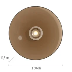 Paul Neuhaus LED Deckenleuchte Pure Moon bronce Amberfarben dimmbar