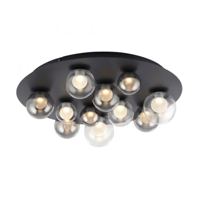 Paul Neuhaus LED Deckenleuchte PURE Popup, mystic grey, dimmbar, Funk-FB, Memoryfunktion