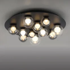 Paul Neuhaus LED Deckenleuchte PURE Popup, mystic grey, dimmbar, Funk-FB, Memoryfunktion