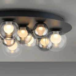Paul Neuhaus LED Deckenleuchte PURE Popup, mystic grey, dimmbar, Funk-FB, Memoryfunktion