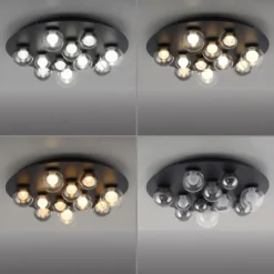 Paul Neuhaus LED Deckenleuchte PURE Popup, mystic grey, dimmbar, Funk-FB, Memoryfunktion