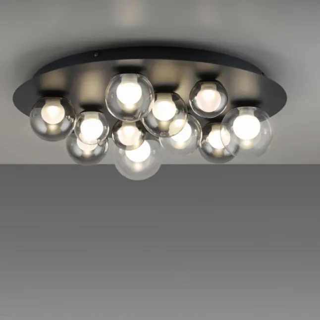 Paul Neuhaus LED Deckenleuchte PURE Popup, mystic grey, dimmbar, Funk-FB, Memoryfunktion