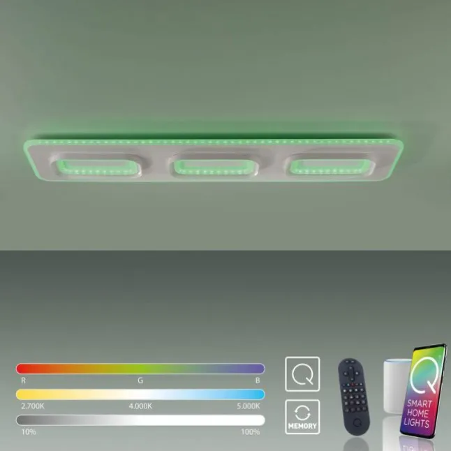 Paul Neuhaus LED Deckenleuchte Q-KALINA weiss dimmbar Smarthome App