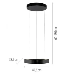 Paul Neuhaus LED Pendelleuchte Q-STRETTO, schwarz,