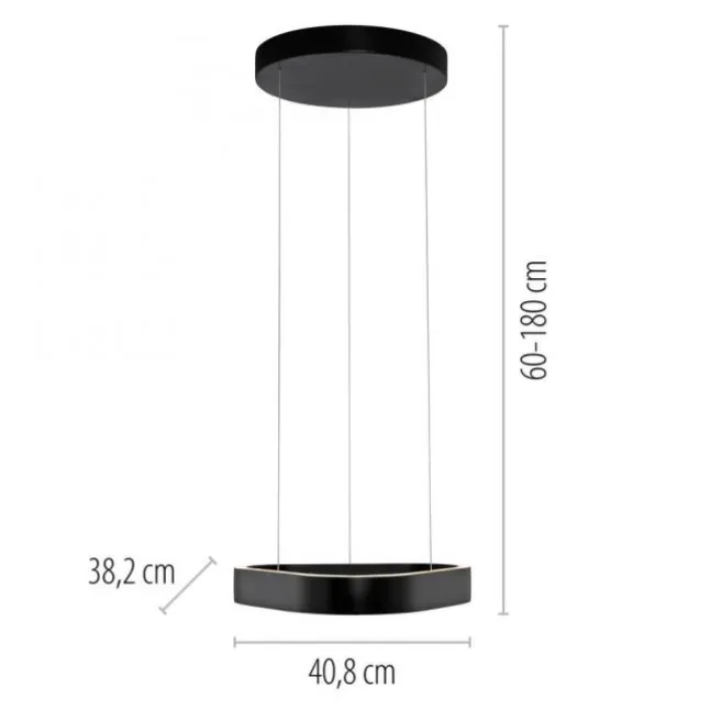 Paul Neuhaus LED Pendelleuchte Q-STRETTO, schwarz,