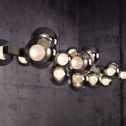 Paul Neuhaus LED Pendelleuchte PURE E-Popup platin (grau) elektrisch