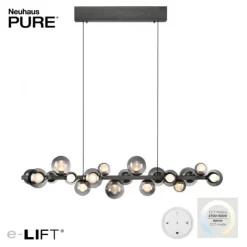 Paul Neuhaus LED Pendelleuchte PURE E-Popup platin (grau) elektrisch