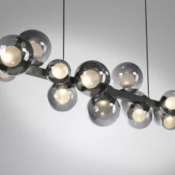 Paul Neuhaus LED Pendelleuchte PURE E-Popup platin (grau) elektrisch