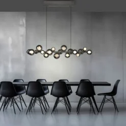 Paul Neuhaus LED Pendelleuchte PURE E-Popup platin (grau) elektrisch