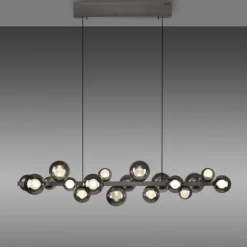 Paul Neuhaus LED Pendelleuchte PURE E-Popup platin (grau) elektrisch