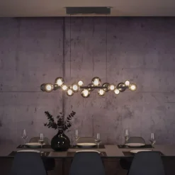 Paul Neuhaus LED Pendelleuchte PURE E-Popup platin (grau) elektrisch