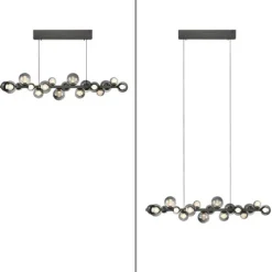 Paul Neuhaus LED Pendelleuchte PURE E-Popup platin (grau) elektrisch