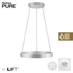 Paul Neuhaus LED Pendelleuchte PURE E-Clipse stone (alu) elektrisch