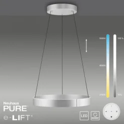 Paul Neuhaus LED Pendelleuchte PURE E-Clipse stone (alu) elektrisch