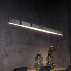 Paul Neuhaus LED Pendelleuchte PURE Moto-Rise platin (grau) elektrisch