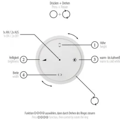 Paul Neuhaus LED Pendelleuchte PURE Moto-Rise platin (grau) elektrisch