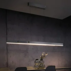 Paul Neuhaus LED Pendelleuchte PURE Moto-Rise platin (grau) elektrisch