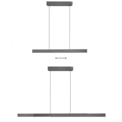 Paul Neuhaus LED Pendelleuchte PURE Moto-Rise platin (grau) elektrisch