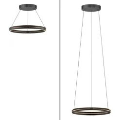 Paul Neuhaus LED Pendelleuchte PURE E-Loop oak/ black pearl elektrisch