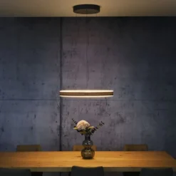 Paul Neuhaus LED Pendelleuchte PURE E-Loop oak/ black pearl elektrisch